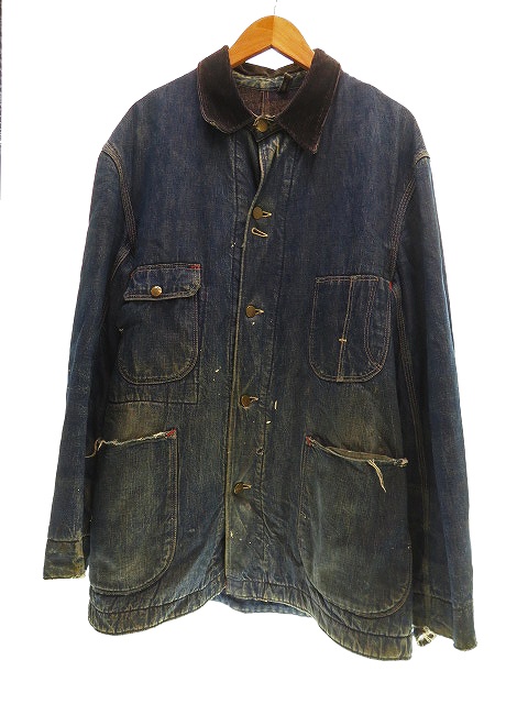 ヴィンテージ Vintage Aldema カバーオール デニム ジャケット インディゴ ブルー ブランド古着ベクトル 中古 0030 メンズ 055 ベクトルパーク