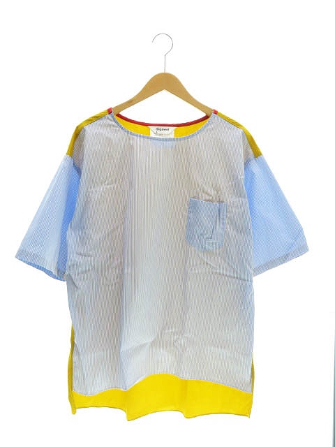 ディガウェル Digawel ストライプ シャツ 半袖 2 マルチカラー ブランド古着ベクトル 中古 2109 0027 メンズ 055 ベクトルパーク