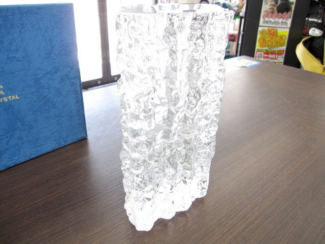 カガミクリスタル KAGAMI CRYSTAL 花瓶 F291 【中古】 057