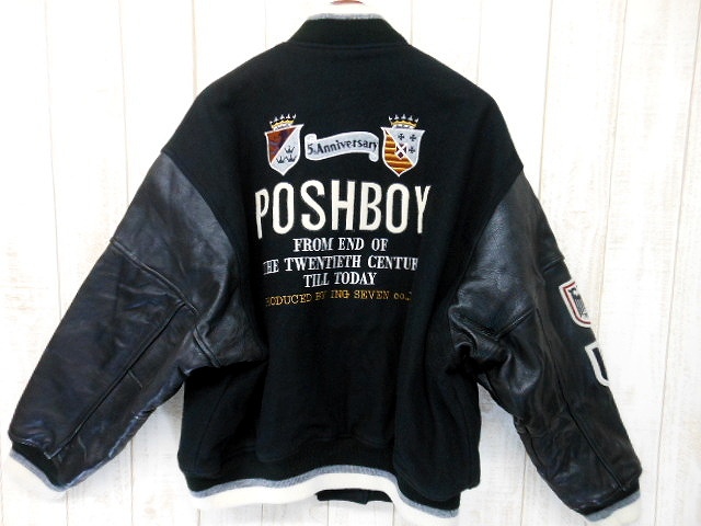 80~90s POSHBOY ポッシュボーイ フード付き スタジャンブルゾンF