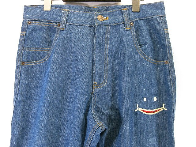 アップスタート UP START デニムパンツ 青 ブルー L コットン 綿100 