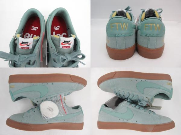 未使用品 シュプリーム SUPREME × ナイキ NIKE SB 16AW BLAZER LOW GT 