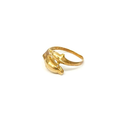 11.5号 コンビ イルカモチーフ ダイヤモンド 計0.01ct リング