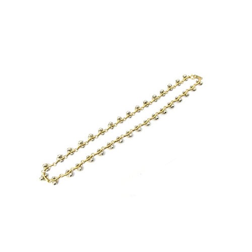 ネックレス チョーカー ミラーボール 総重量約18.6g K18 Pt850 コンビ 