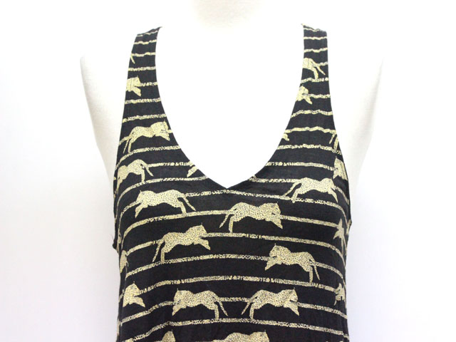 エイチ エム H M キャミワンピ ワンピース 豹モチーフ 柄 Xs 黒 ブラック Zt2 レディース 059 ベクトルパーク