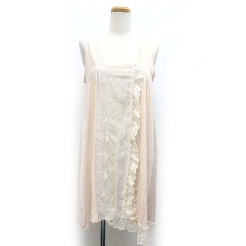 フランシュリッペ Franche Lippee ワンピース ノースリーブ アシンメトリー M ピンクベージュ Z レディース 059 ベクトルパーク