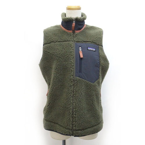 パタゴニア Patagonia クラシックレトロX フリースベスト 柄 M 緑 