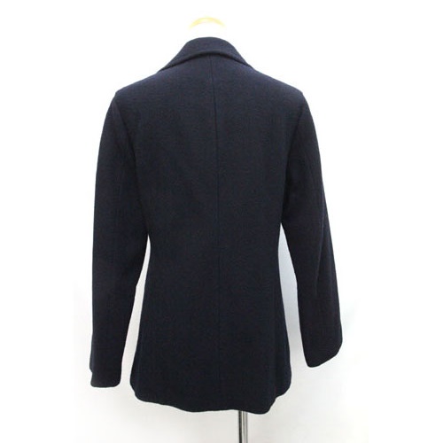 無印良品 良品計画 ピーコート Pコート シンプル ミドル丈 M 紺 ネイビー Zb レディース 059 ベクトルパーク