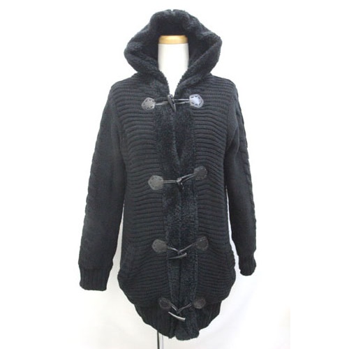 ロシカリエ Losicarie ニットコート ダッフルコート 裏ボア アウター 3 黒 ブラック Z レディース 059 ベクトルパーク