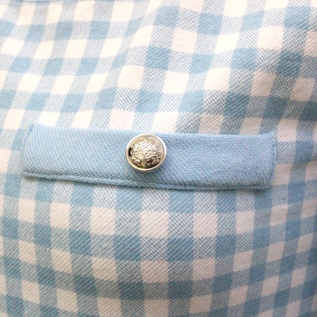 セシルマクビー Cecil Mcbee ワンピース ミニ丈 ギンガムチェック エンブレムボタン 7分袖 M O レディース 059 ベクトルパーク