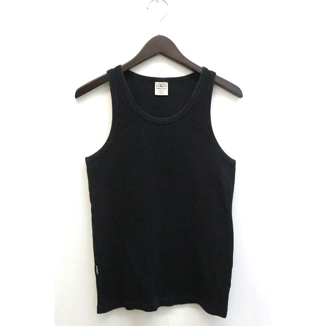 アヴィレックス Avirex タンクトップ リブ シンプル S 黒 ブラック Z メンズ 059 ベクトルパーク