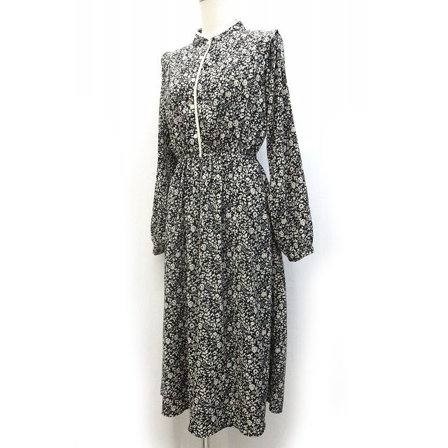 グレイル GRL フラワーマオカラーパイピングワンピース ロング丈 花柄