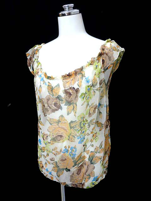 アフリカタロウ Africa Taro フレンチスリーブ 総柄 花柄 シフォンカットソー P2 レディース 060 ベクトルパーク