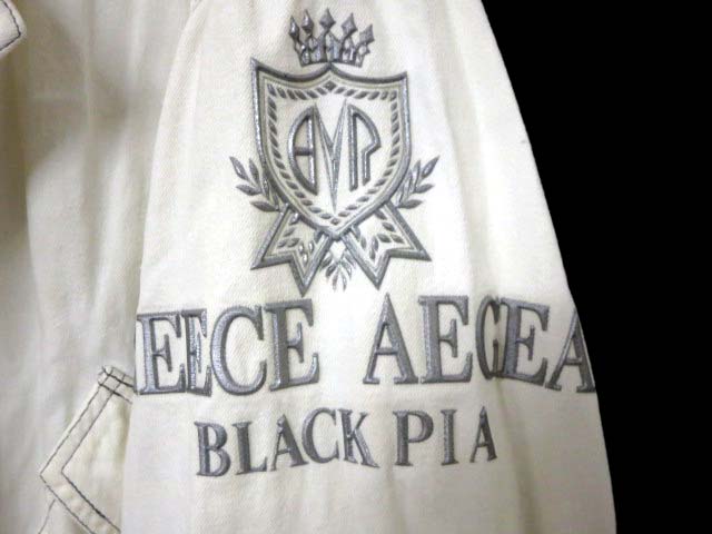 ブラックピア BLACK PIA ロゴ刺繍 コットン ブルゾン ジャケット