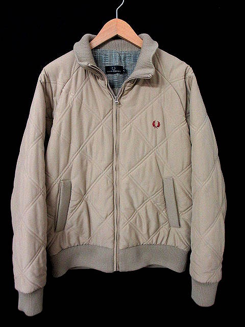 フレッドペリー FRED PERRY リブ切替 中綿 キルティングジャケット L  
