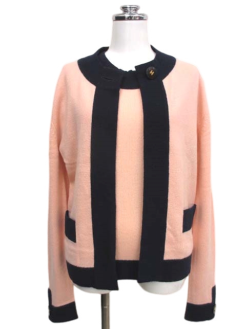 シャネル CHANEL 97C カシミヤ100％ アンサンブル ニット カーディガン 