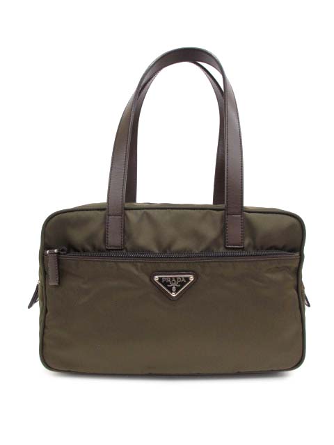 美品 プラダ BR1787 ナイロン×レザー ミニボストンバッグ トートバッグ プラダ PRADA BR1787 ナイロン×レザー ミニボストンバッグ