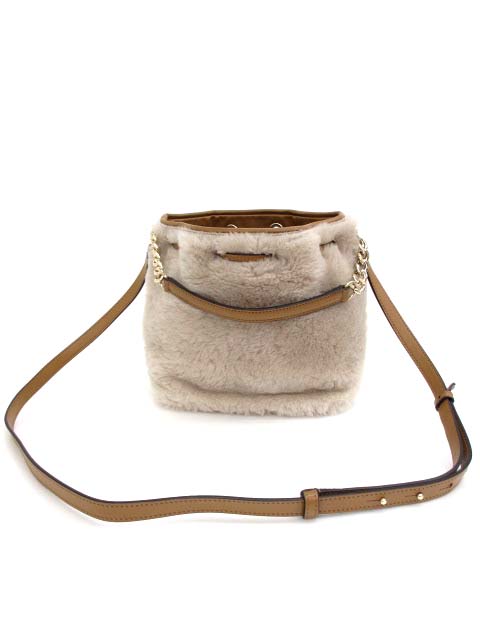 美品 ジミーチュウ JUNO S シアリング バケット ショルダーバッグ