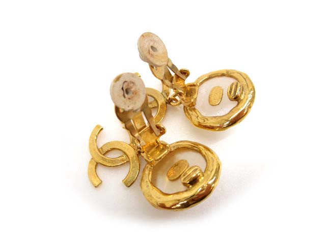 ビンテージ　CHANEL　シャネル　イヤリング　ココマーク　フェイクパール CHANEL シャネル イヤリング レディース フェイクパール ココ