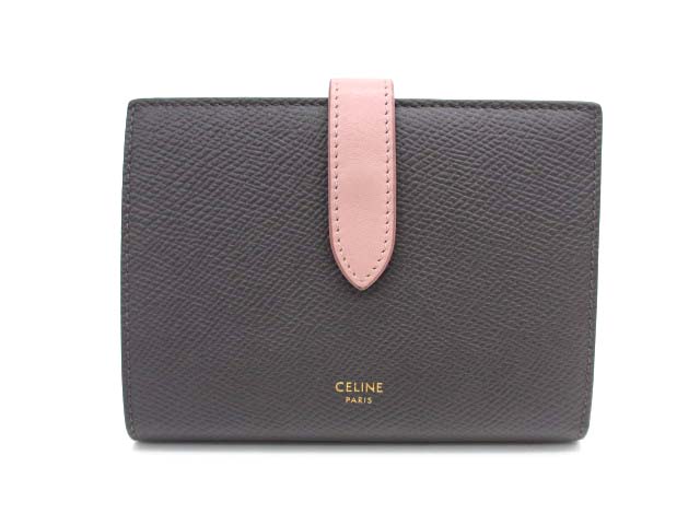 セリーヌ CELINE 10B643BRU.G10V ミディアム ストラップ ウォレット 二  