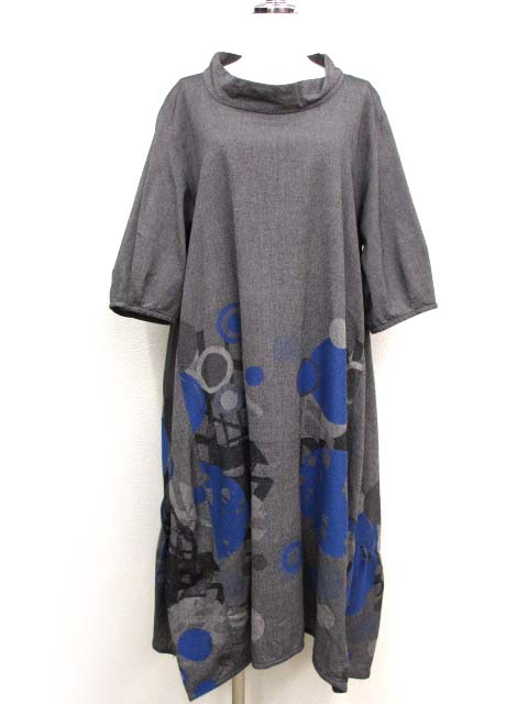 【中古】ジウ 慈雨 幾何学 バルーン ワンピース 40 ドレス レディース ジウ 慈雨 幾何学 バルーン ワンピース 40 ドレス レディース 060