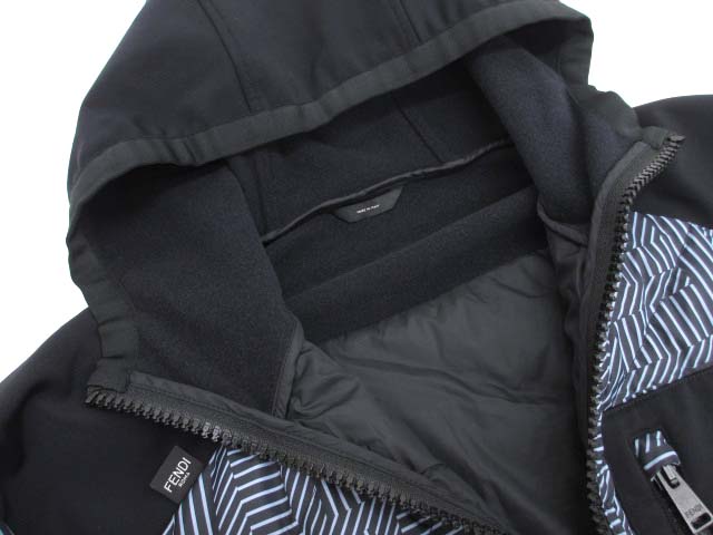 フェンディ FENDI 23AW FFシャドー ロゴパッチ ダウンジャケット 52 