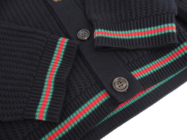 グッチ GUCCI 24-25AW ウェブ ストライプ コットン ニット 
