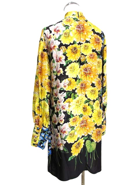 美品 GUCCI グッチ 17AW グラジオラス柄 シルク ワンピース 36