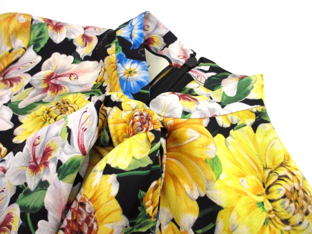 美品 GUCCI グッチ 17AW グラジオラス柄 シルク ワンピース 36