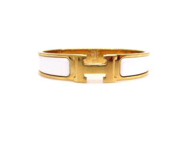 (*)様 エルメス　クリックＨ　ホワイトゴールドバングルブレスレット エルメス HERMES クリックH PM バングル ホワイト ゴールド