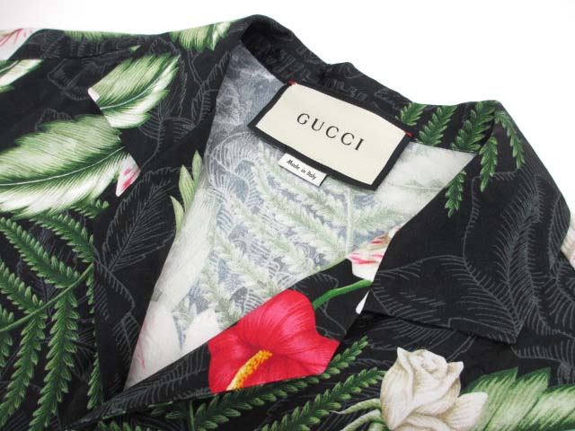 グッチ GUCCI 624524 ハワイアン ボーリングシャツ 44 アロハ