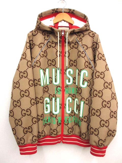 GUCCI 100周年　ジャンボG G パーカー グッチ GUCCI 100周年 ネオプレン ジャンボGG ジップアップ フーディ L