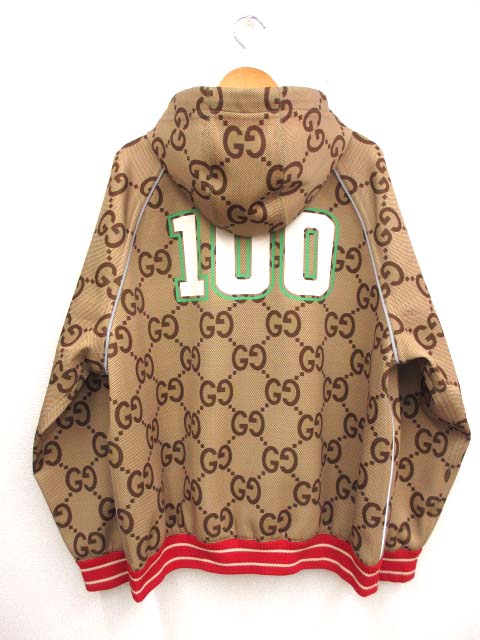 グッチ GUCCI 100周年 ネオプレン ジャンボGG ジップアップ フーディ L