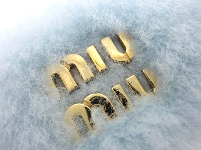 ミュウミュウ miumiu 5IF092 シープファー バレッタ ヘアピン