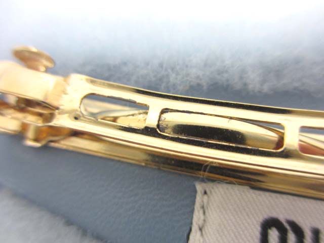 ミュウミュウ miumiu 5IF092 シープファー バレッタ ヘアピン