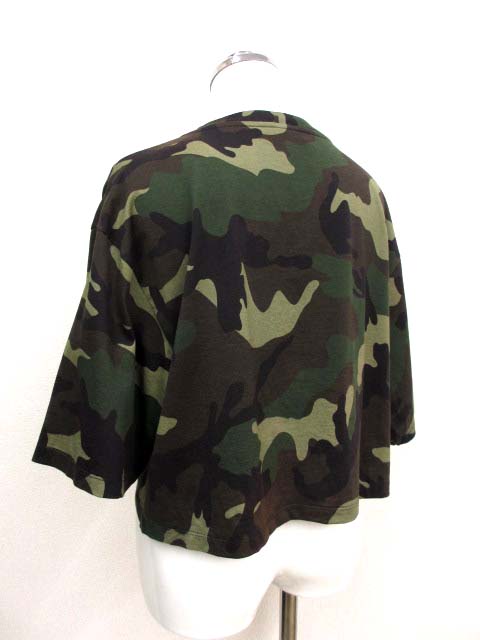 セリーヌ CELINE 2X761503P クロップドカモフラTシャツ M 迷彩 カットソー レディース