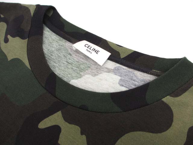 セリーヌ CELINE 2X761503P クロップドカモフラTシャツ M 迷彩 カットソー レディース