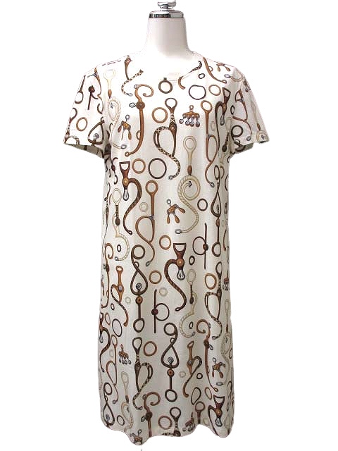 美品 エルメス 24SS パノプリ・トゥ・キュイール ワンピース 36