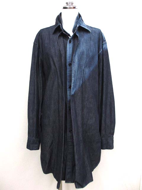 ワイズ Y's 23SS ダブルカラー 長袖デニムシャツ 1 SPOTTED DENIM