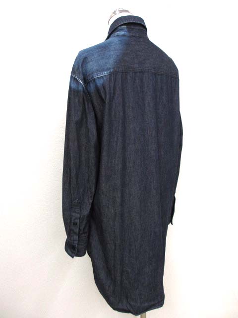 ワイズ Y's 23SS ダブルカラー 長袖デニムシャツ 1 SPOTTED DENIM