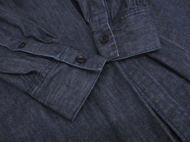 ワイズ Y's 23SS ダブルカラー 長袖デニムシャツ 1 SPOTTED DENIM
