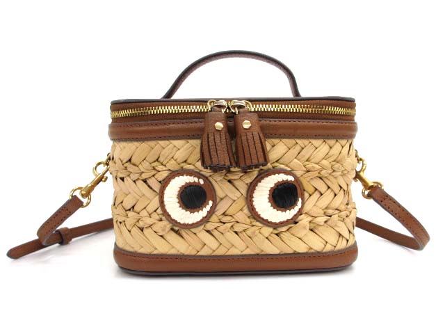 アニヤハインドマーチ ANYA HINDMARCH EYES ラフィア バニティ クロス 