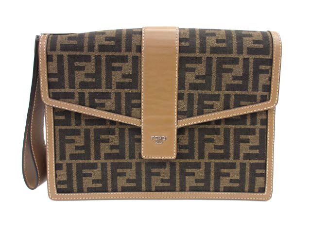 美品 フェンディ 7VA568 FFファブリック オーロック クラッチバッグ フェンディ FENDI 7VA568 FFファブリック オーロック クラッチバッグ