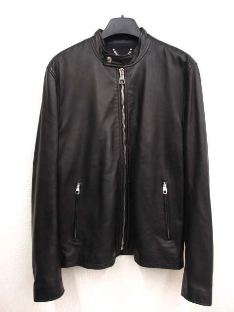ルイヴィトン LOUIS VUITTON ラムレザー シングル ライダース 