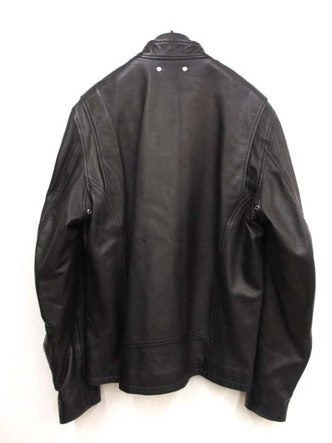 美品 ルイヴィトン ラムレザー シングル ライダースジャケット 48 ルイヴィトン LOUIS VUITTON ラムレザー シングル ライダース