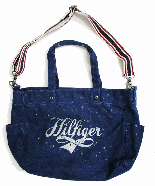 トミーヒルフィガー TOMMY HILFIGER 2way 星柄 キャンバス トート 