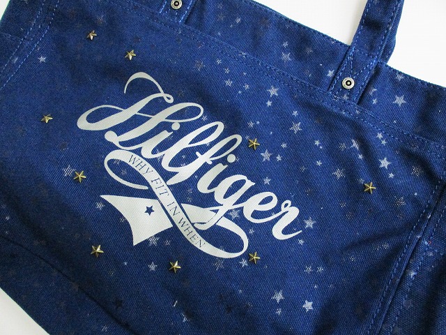 トミーヒルフィガー TOMMY HILFIGER 2way 星柄 キャンバス トート 