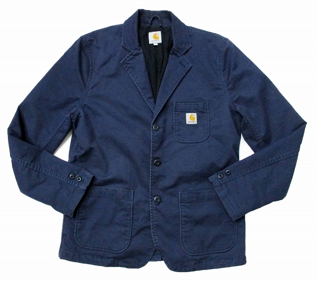カーハート carhartt コットン ツイル地 テーラード ジャケット 紺 