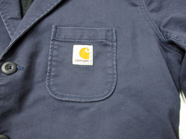 カーハート carhartt コットン ツイル地 テーラード ジャケット 紺 