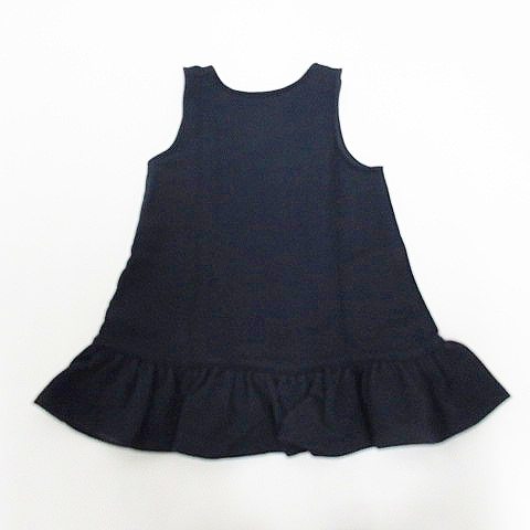 ラルフローレン Ralph Lauren キッズ 子供服 ノースリーブ ワンピース ポニー 刺繍 フリル フレア スカート 80 48 黒 ブラック系 レディース 064 ベクトルパーク